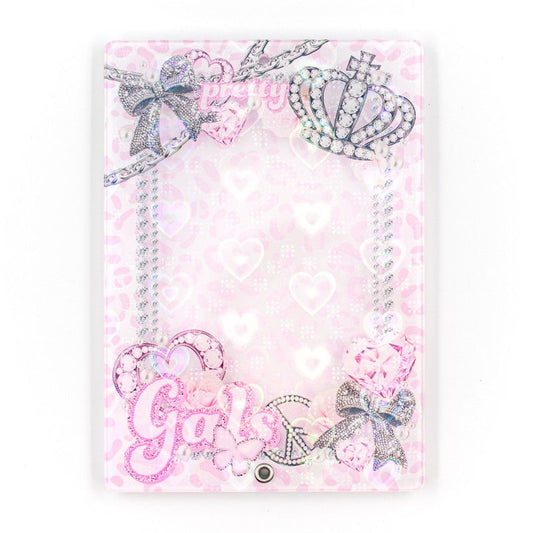 ハートホロアクリルフレーム01/prettyピンク【推し活】