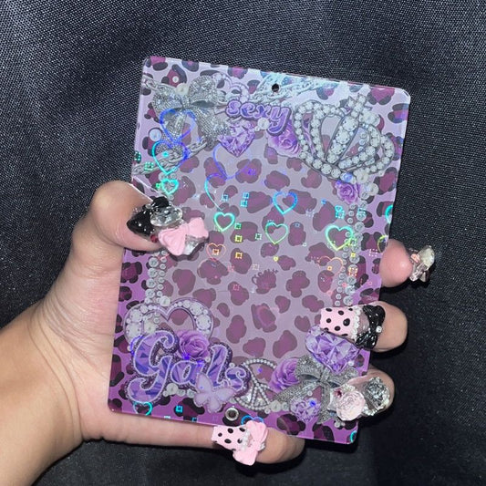 ハートホロアクリルフレーム03/sexyパープル【推し活】